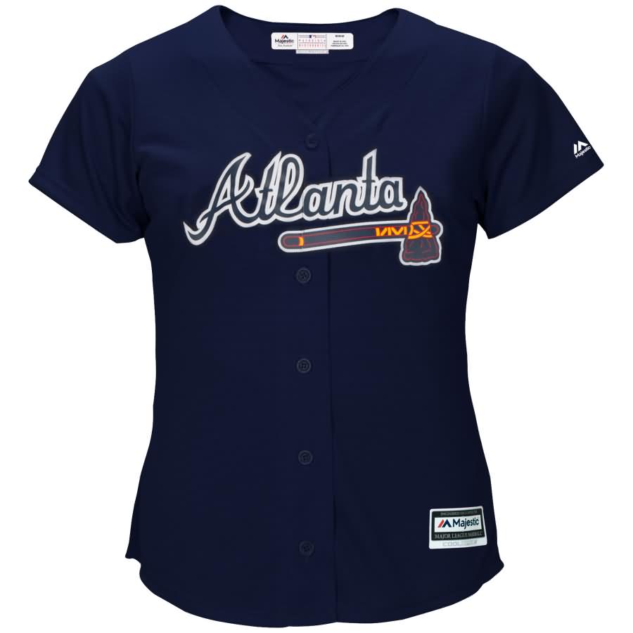 Freddie Freeman Atlanta Braves Majestic Women's Cool Base Player Jersey - Navy