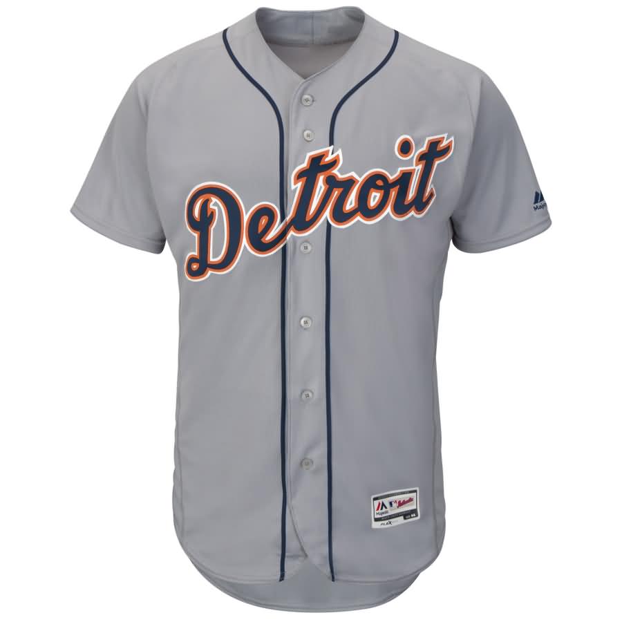 Detroit Tigers Majestic Road Flex Base Authentic Collection Team Jersey - Gray