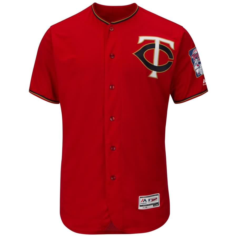 Minnesota Twins Majestic Fashion Flex Base Authentic Collection Team Jersey - Scarlet