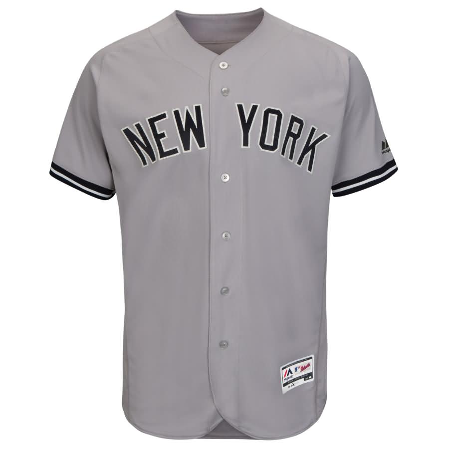 New York Yankees Majestic Road Flex Base Authentic Collection Team Jersey - Gray