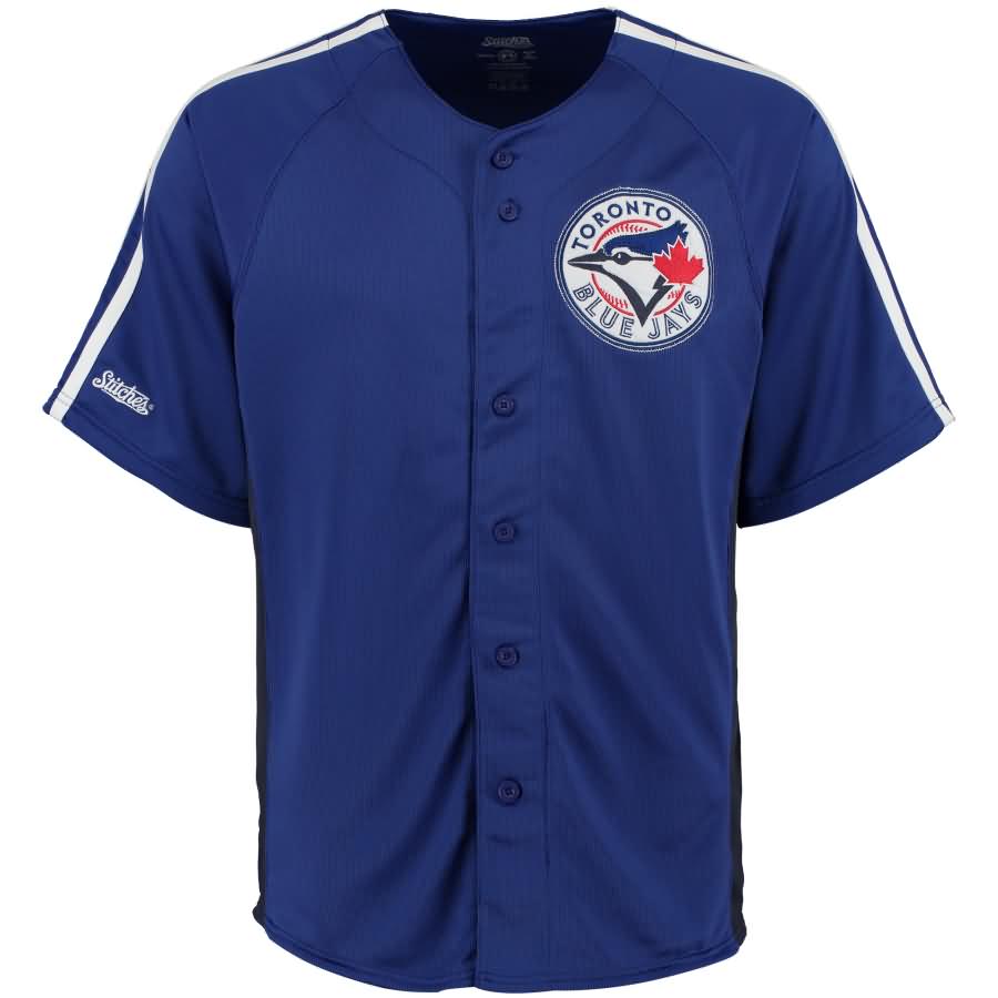 Toronto Blue Jays Stitches Cut off Man Fashion Full Button Jersey - Royal