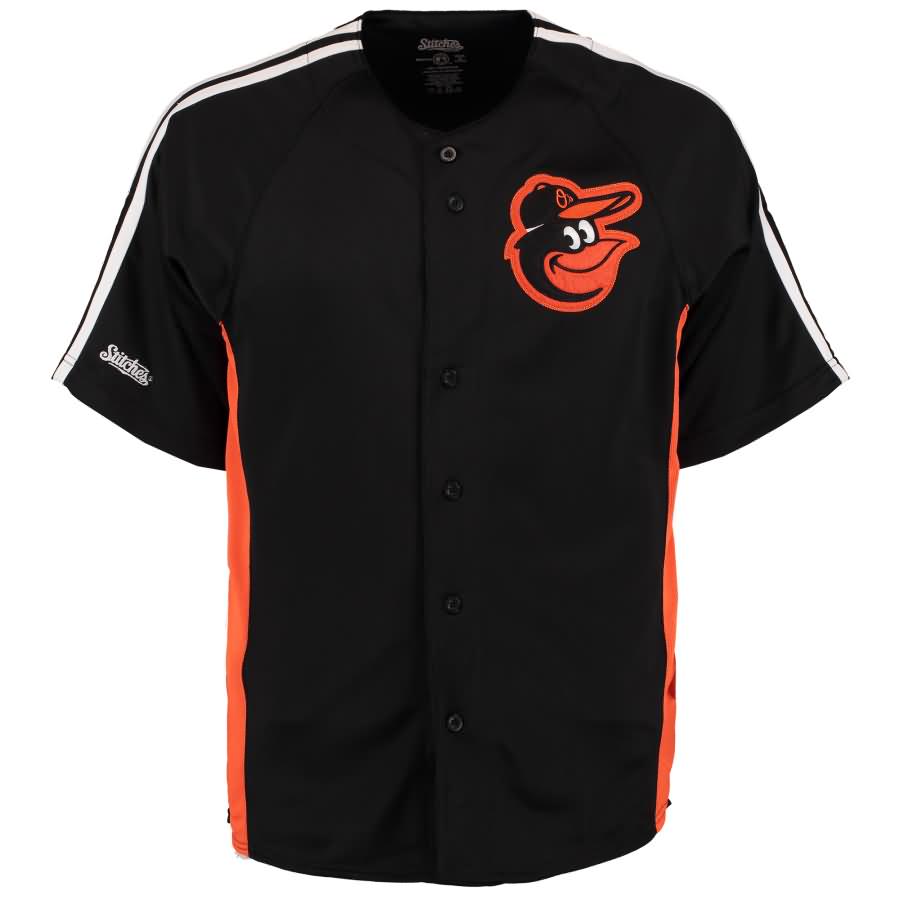 Baltimore Orioles Stitches Cut off Man Fashion Full Button Jersey - Black