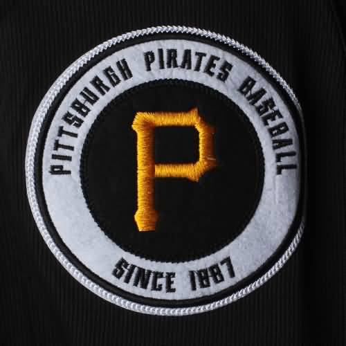 Pittsburgh Pirates Stitches Cut off Man Fashion Full Button Jersey - Black