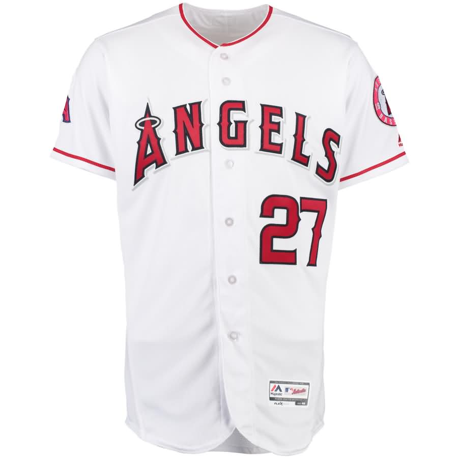 Mike Trout Los Angeles Angels Majestic Home Flex Base Authentic Collection Player Jersey - White