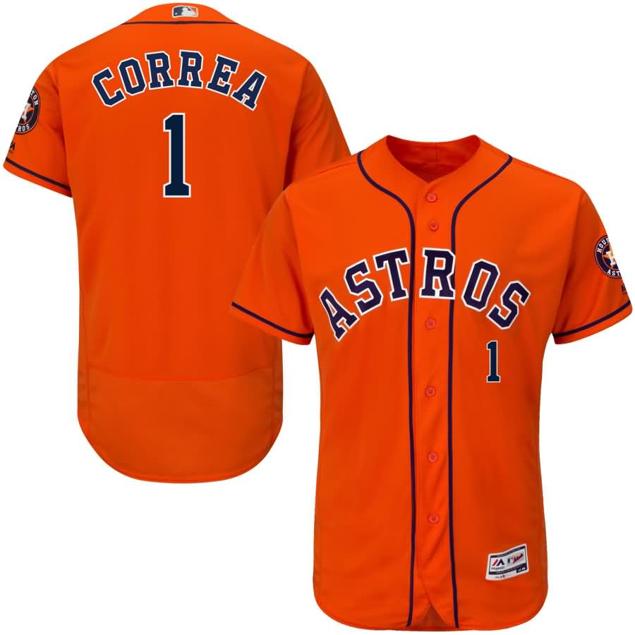 Carlos Correa Houston Astros Majestic Alternate Flex Base Authentic Collection Player Jersey - Orange