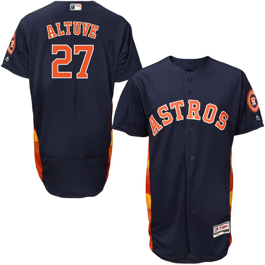 Jose Altuve Houston Astros Majestic Alternate Flex Base Authentic Collection Player Jersey - Navy