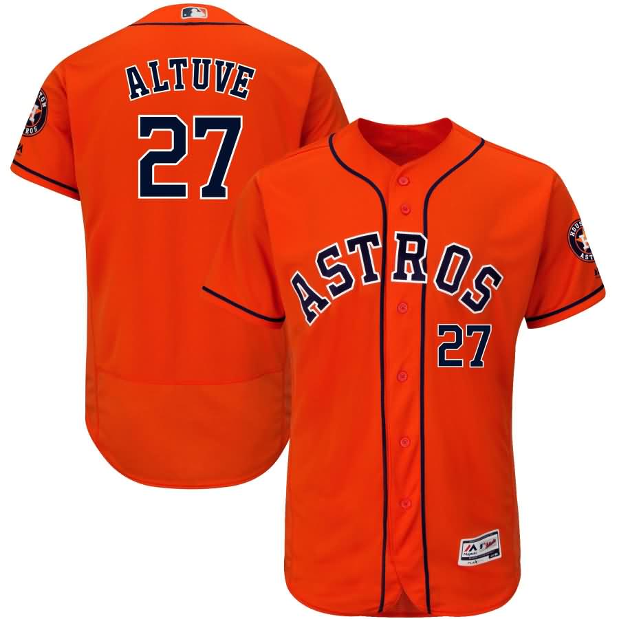 Jose Altuve Houston Astros Majestic Alternate Flex Base Authentic Collection Player Jersey - Orange