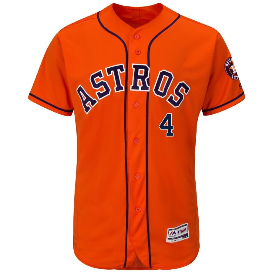 George Springer Houston Astros Majestic Alternate Flex Base Authentic Collection Player Jersey - Orange