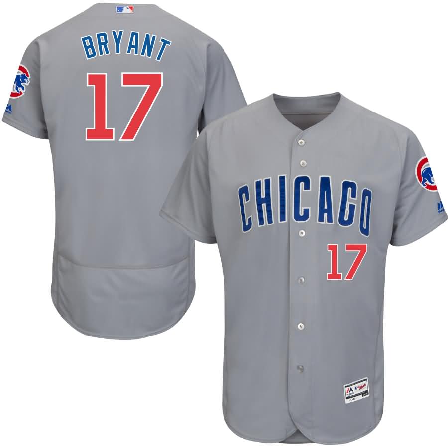 Kris Bryant Chicago Cubs Majestic Road Flex Base Authentic Collection Player Jersey - Gray