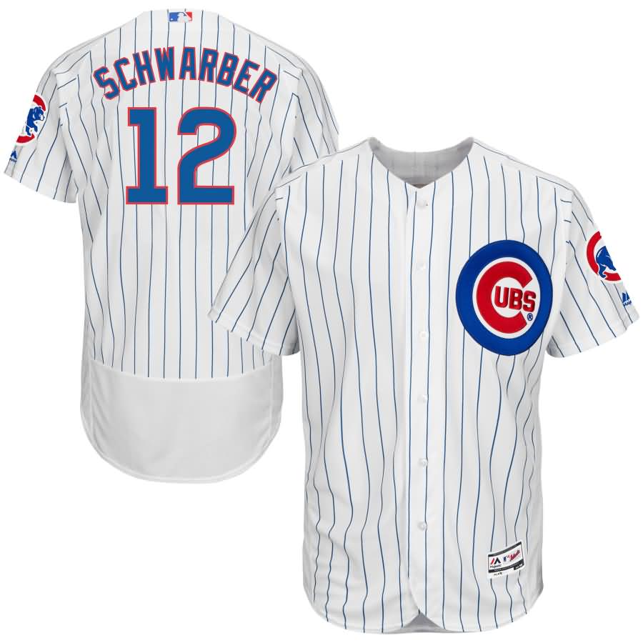 Kyle Schwarber Chicago Cubs Majestic Home Flex Base Authentic Collection Player Jersey - White/Royal