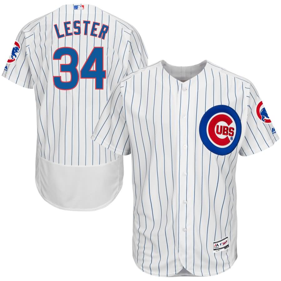 Jon Lester Chicago Cubs Majestic Home Flex Base Authentic Collection Player Jersey - White/Royal