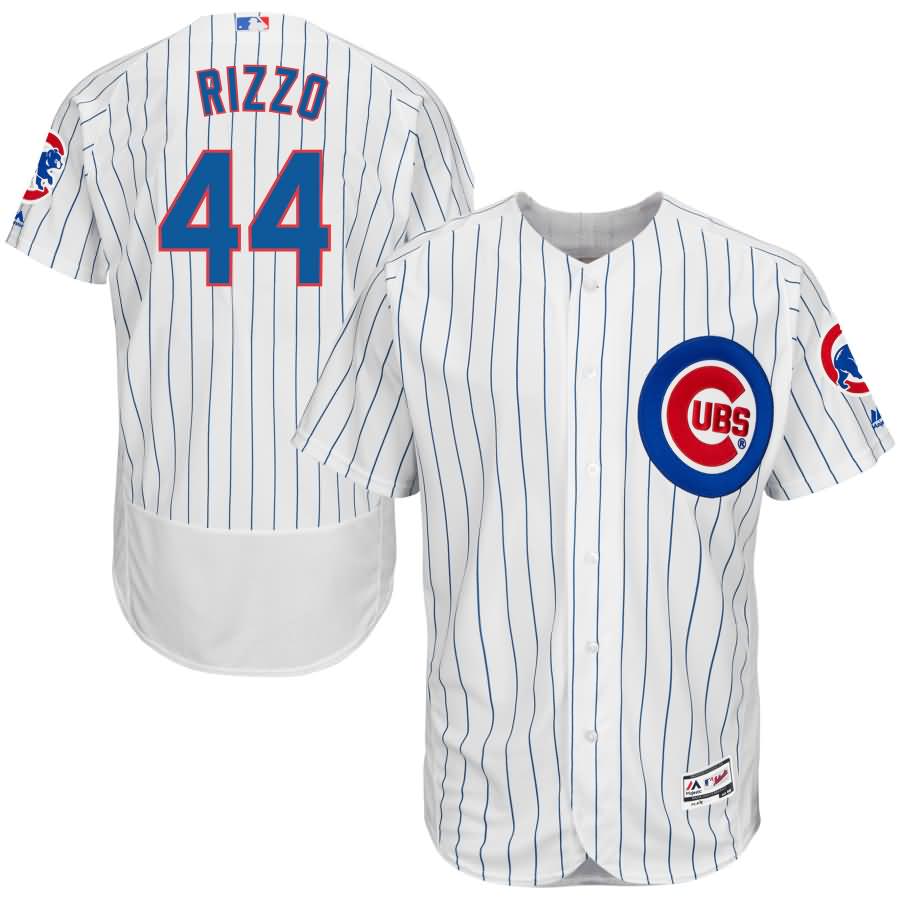 Anthony Rizzo Chicago Cubs Majestic Home Flex Base Authentic Collection Player Jersey - White/Royal