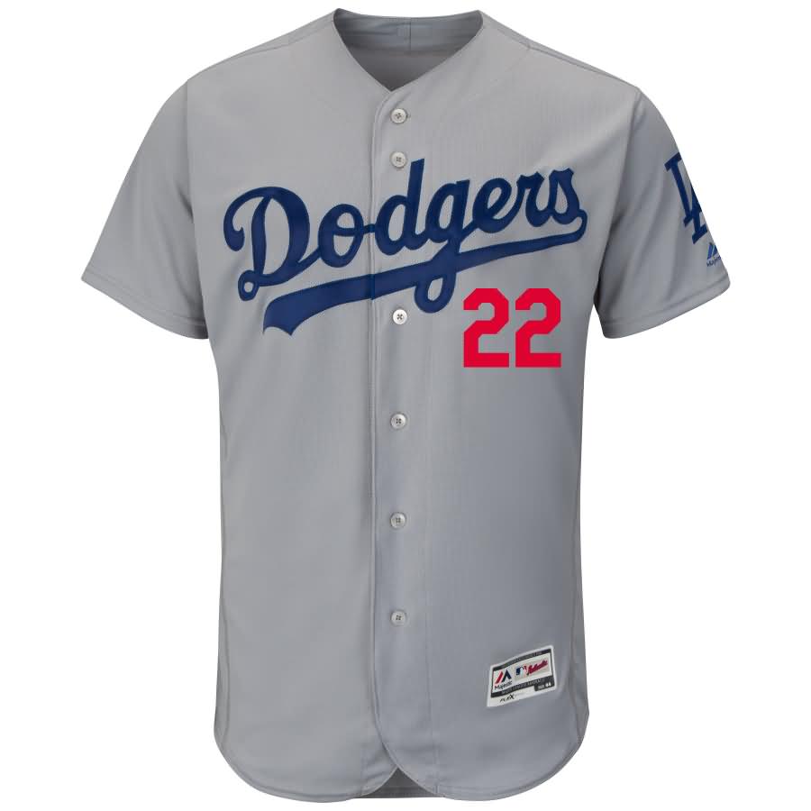 Clayton Kershaw Los Angeles Dodgers Majestic Alternate Road Flex Base Authentic Collection Player Jersey - Gray