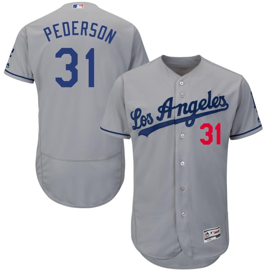 Joc Pederson Los Angeles Dodgers Majestic Road Flex Base Authentic Collection Player Jersey - Gray