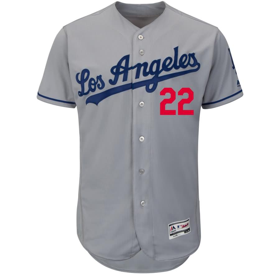 Clayton Kershaw Los Angeles Dodgers Majestic Road Flex Base Authentic Collection Player Jersey - Gray