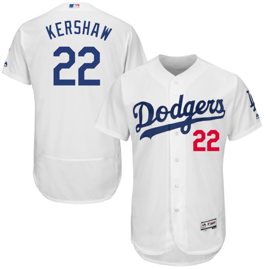 Clayton Kershaw Los Angeles Dodgers Majestic Home Flex Base Authentic Collection Player Jersey - White