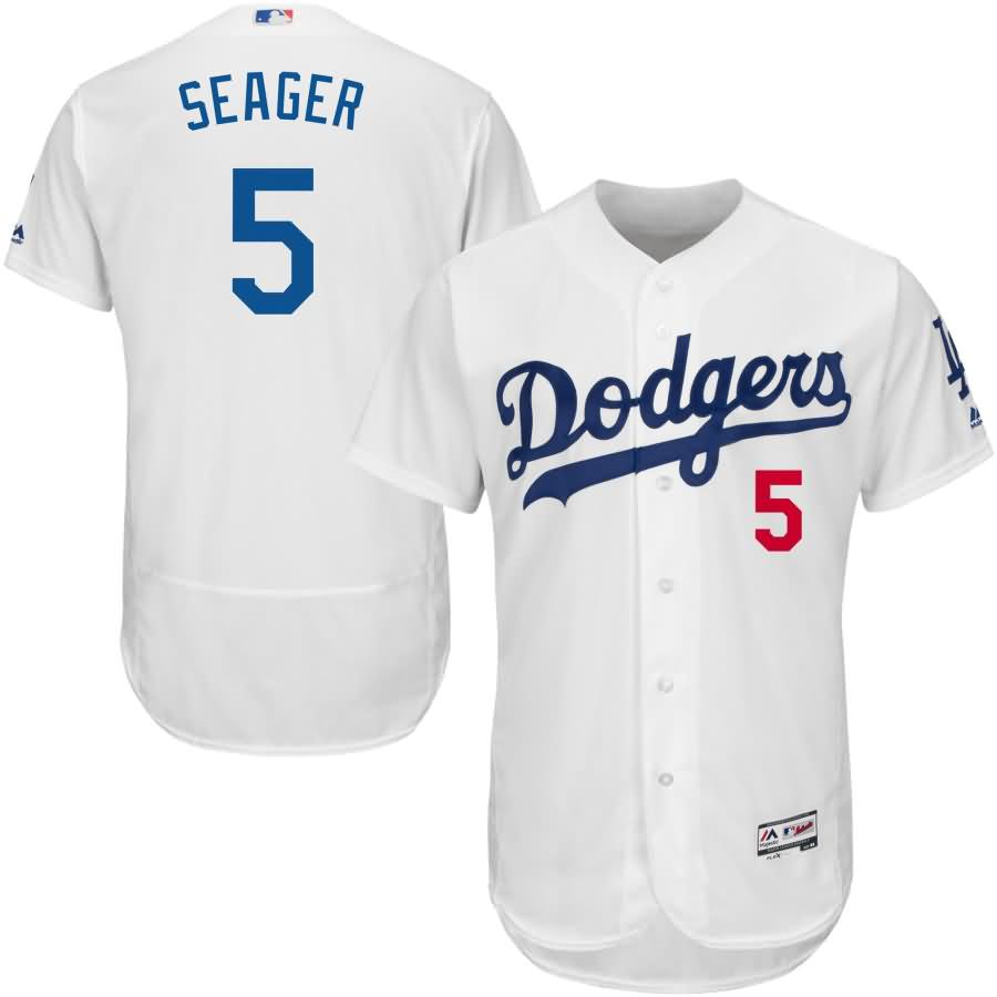 Corey Seager Los Angeles Dodgers Majestic Home Flex Base Authentic Collection Player Jersey - White