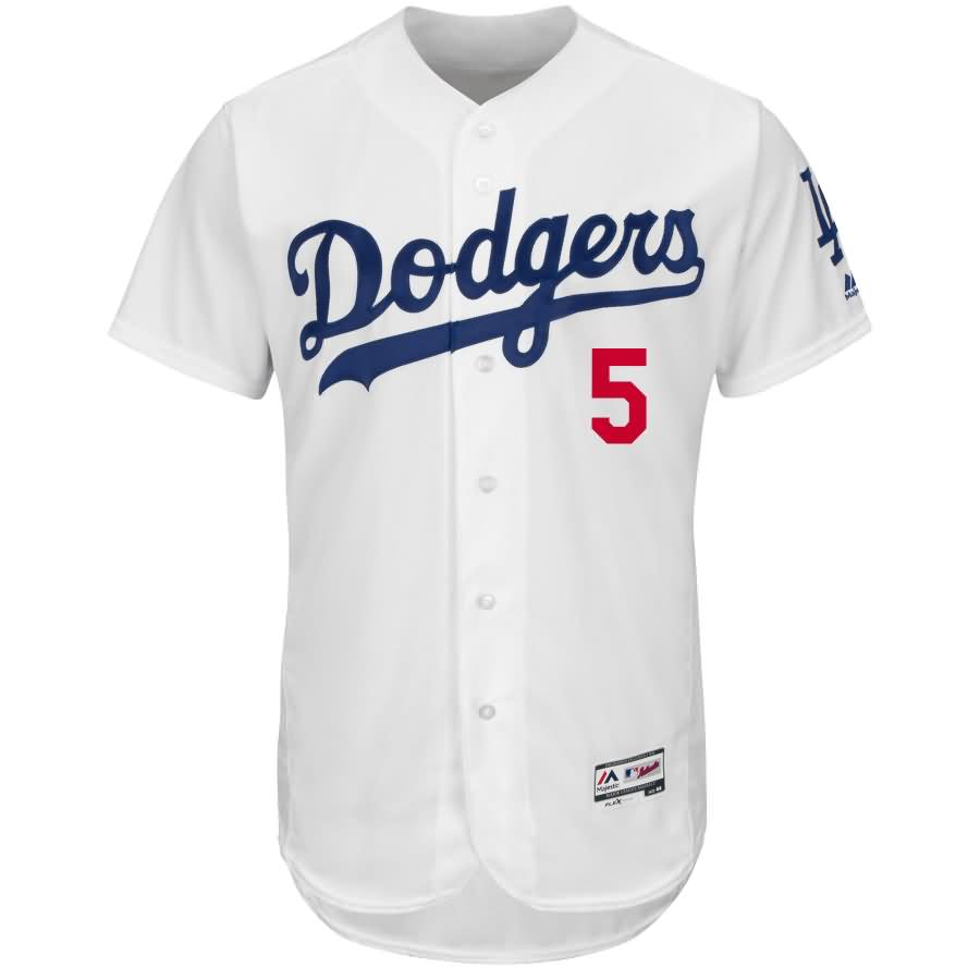 Corey Seager Los Angeles Dodgers Majestic Home Flex Base Authentic Collection Player Jersey - White