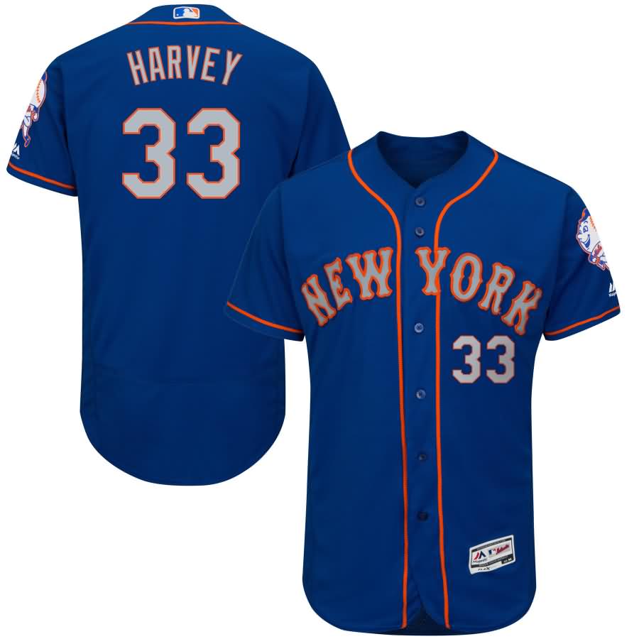 Matt Harvey New York Mets Majestic Alternate Road Flex Base Authentic Collection Player Jersey - Royal