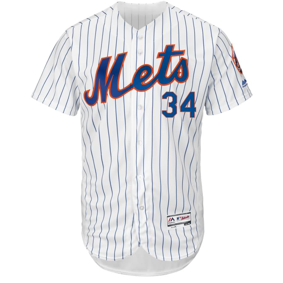 Noah Syndergaard New York Mets Majestic Home Flex Base Authentic Collection Player Jersey - White/Royal