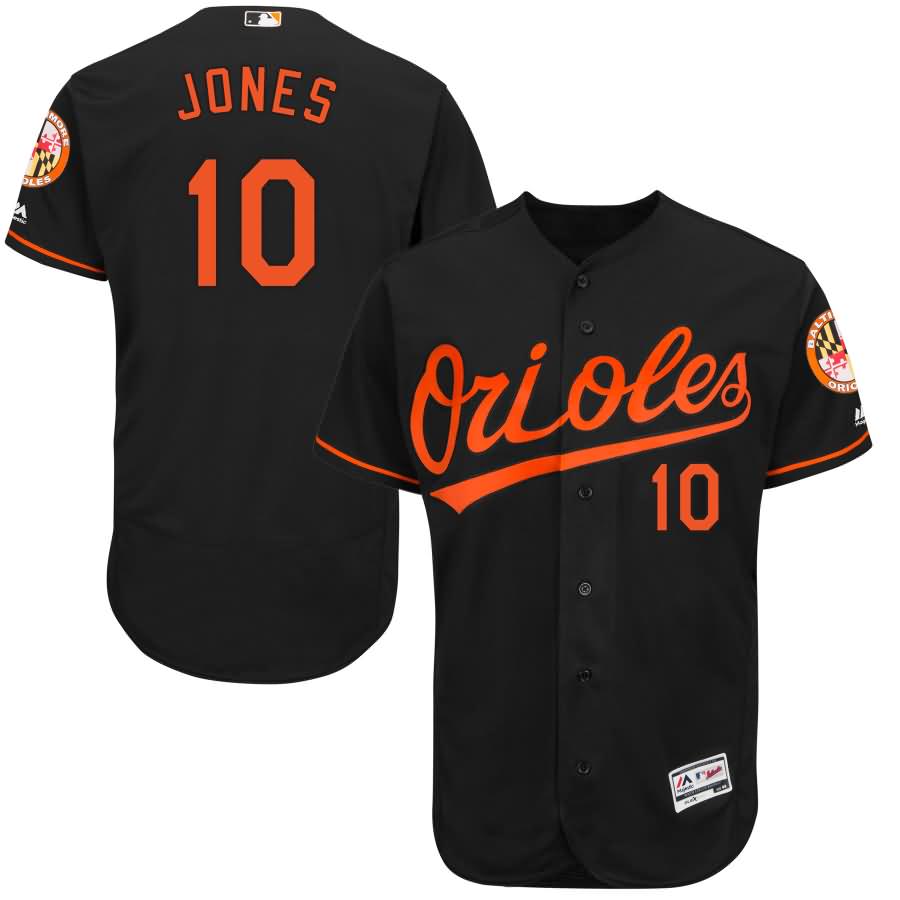 Adam Jones Baltimore Orioles Majestic Alternate Flex Base Authentic Collection Player Jersey - Black