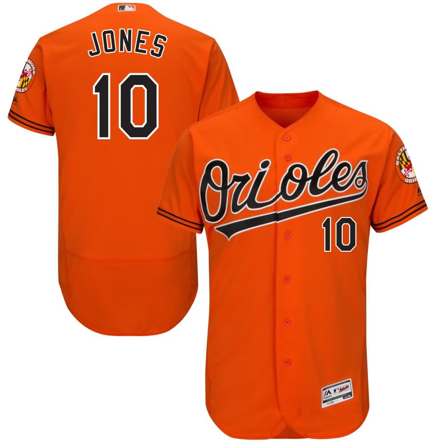 Adam Jones Baltimore Orioles Majestic Alternate Flex Base Authentic Collection Player Jersey - Orange