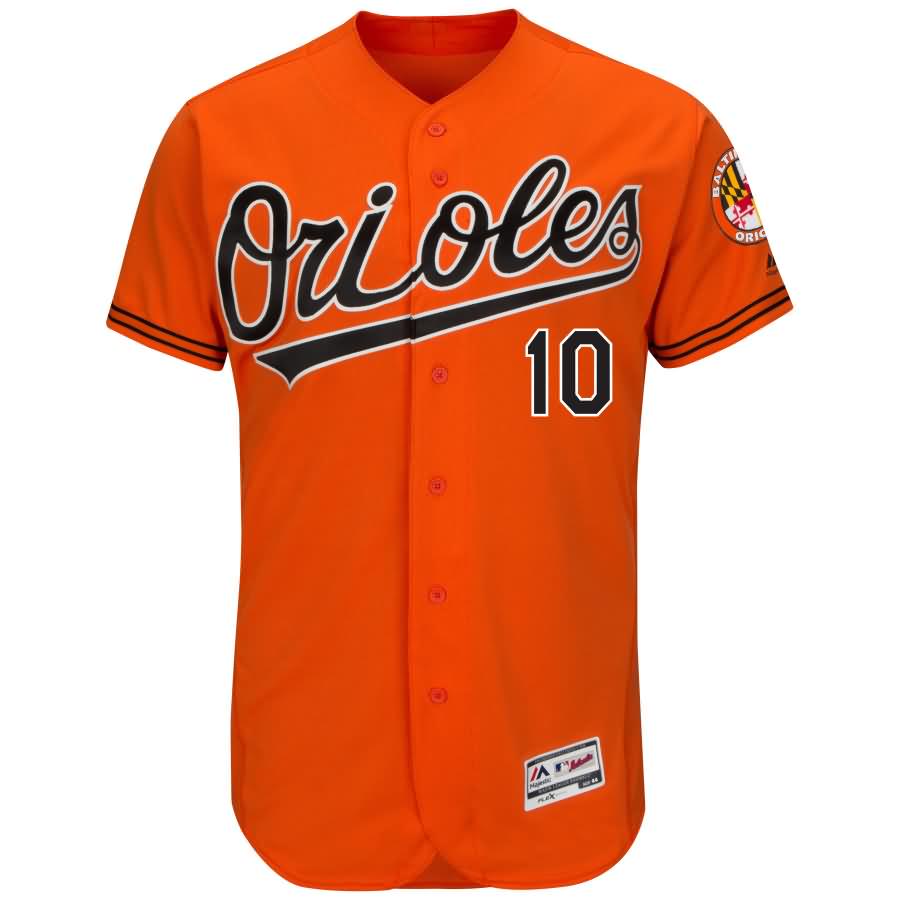 Adam Jones Baltimore Orioles Majestic Alternate Flex Base Authentic Collection Player Jersey - Orange