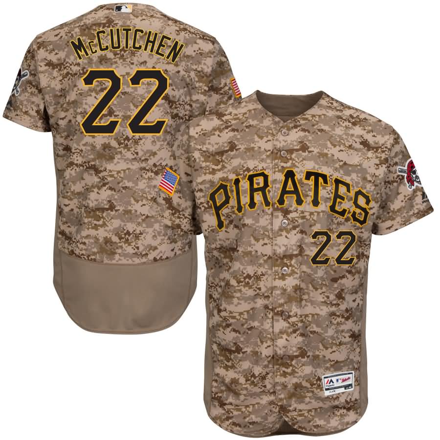 Andrew McCutchen Pittsburgh Pirates Majestic Alternate Flex Base Authentic Collection Player Jersey - USMC Camo