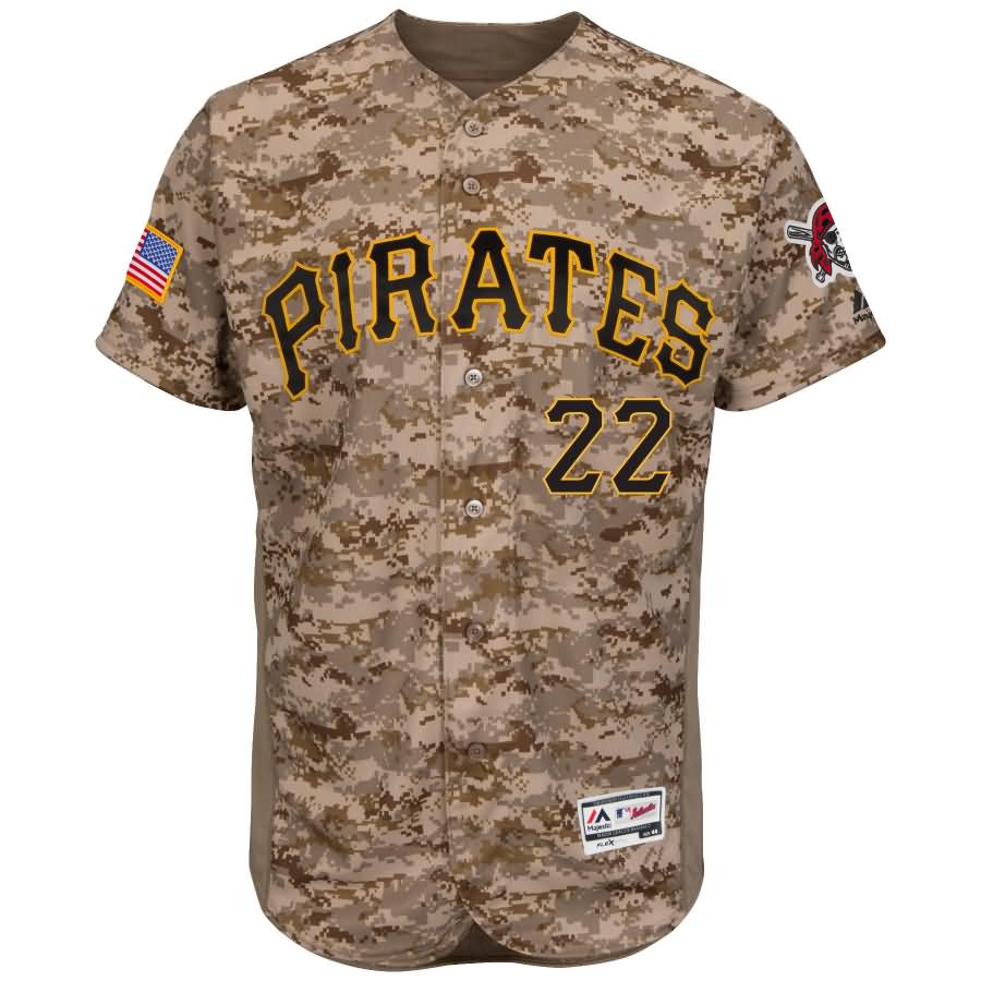 Andrew McCutchen Pittsburgh Pirates Majestic Alternate Flex Base Authentic Collection Player Jersey - USMC Camo