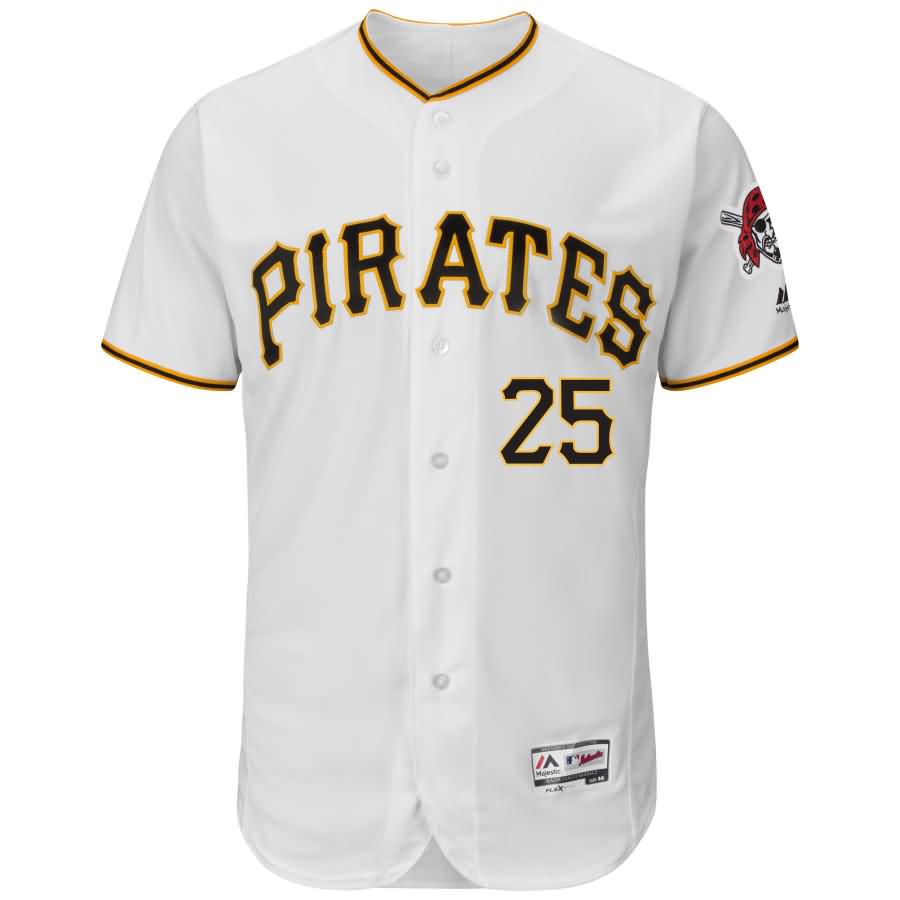 Gregory Polanco Pittsburgh Pirates Majestic Home Flex Base Authentic Collection Player Jersey - White