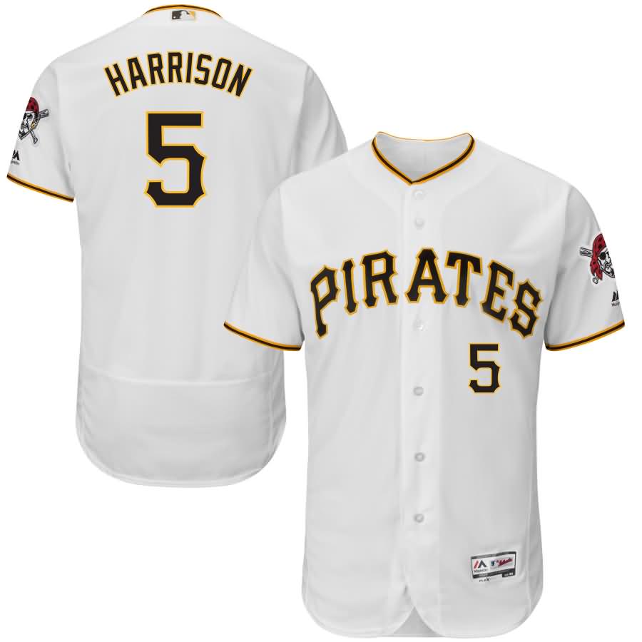 Josh Harrison Pittsburgh Pirates Majestic Home Flex Base Authentic Collection Player Jersey - White