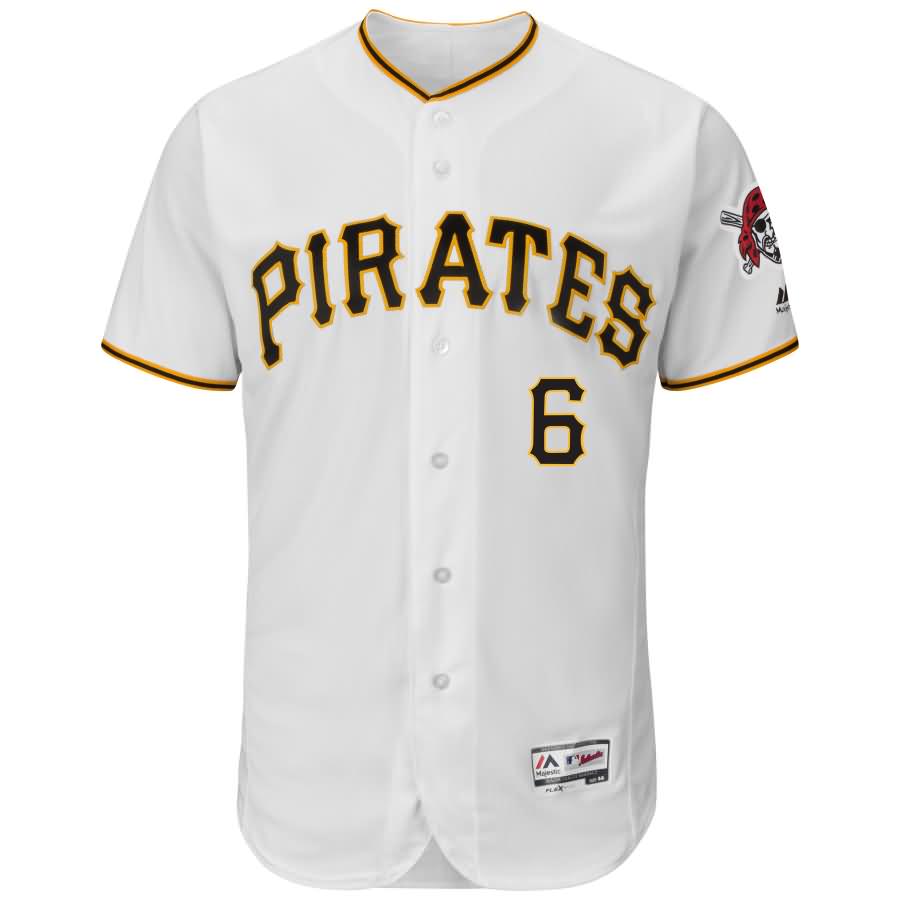 Starling Marte Pittsburgh Pirates Majestic Home Flex Base Authentic Collection Player Jersey - White