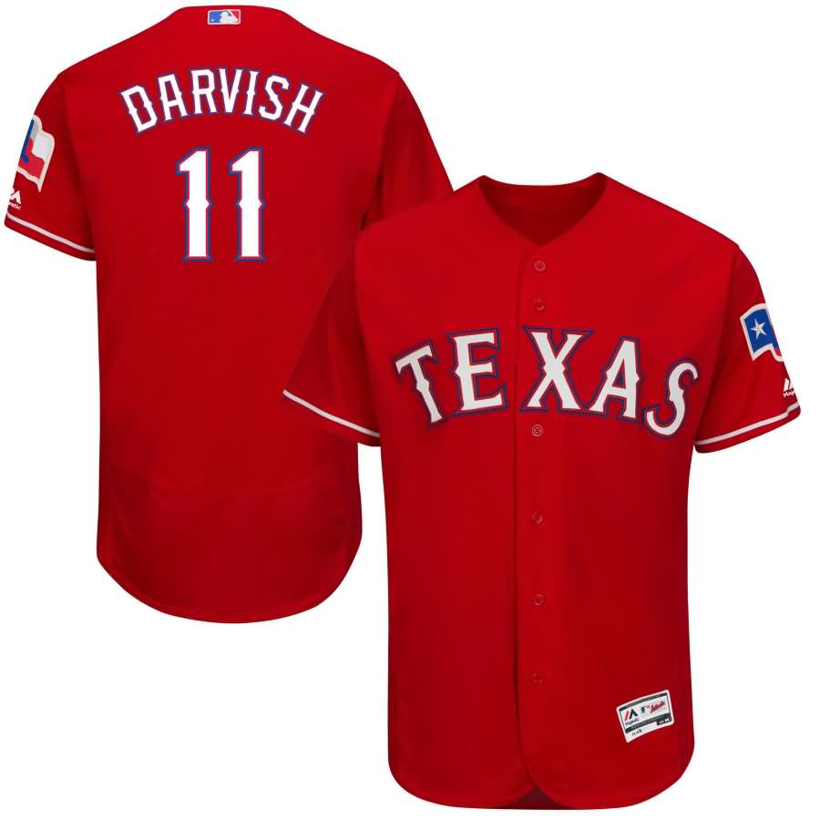 Yu Darvish Texas Rangers Majestic Alternate Flex Base Authentic Collection Player Jersey - Scarlet