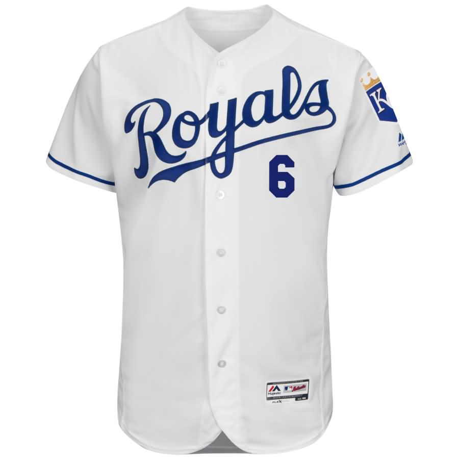 Lorenzo Cain Kansas City Royals Majestic Home Flex Base Authentic Collection Player Jersey - White