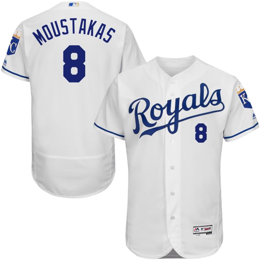 Mike Moustakas Kansas City Royals Majestic Home Flex Base Authentic Collection Player Jersey - White