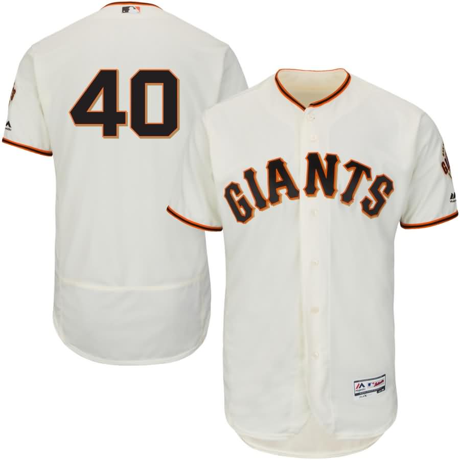 Madison Bumgarner San Francisco Giants Majestic Home Flex Base Authentic Collection Player Jersey - Ivory