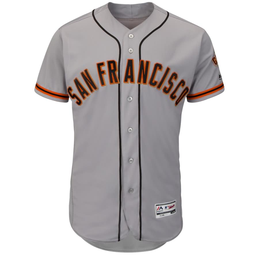 Buster Posey San Francisco Giants Majestic Road Flex Base Authentic Collection Player Jersey - Gray