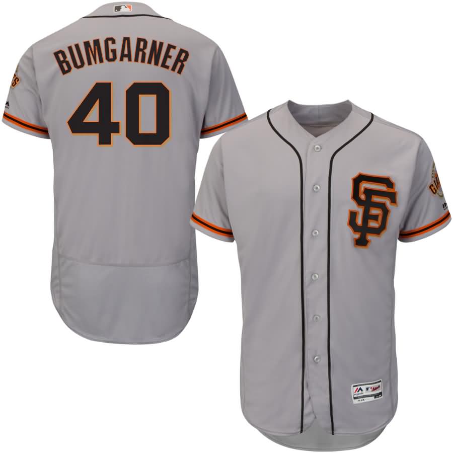 Madison Bumgarner San Francisco Giants Majestic Alternate Flex Base Authentic Collection Player Jersey - Gray