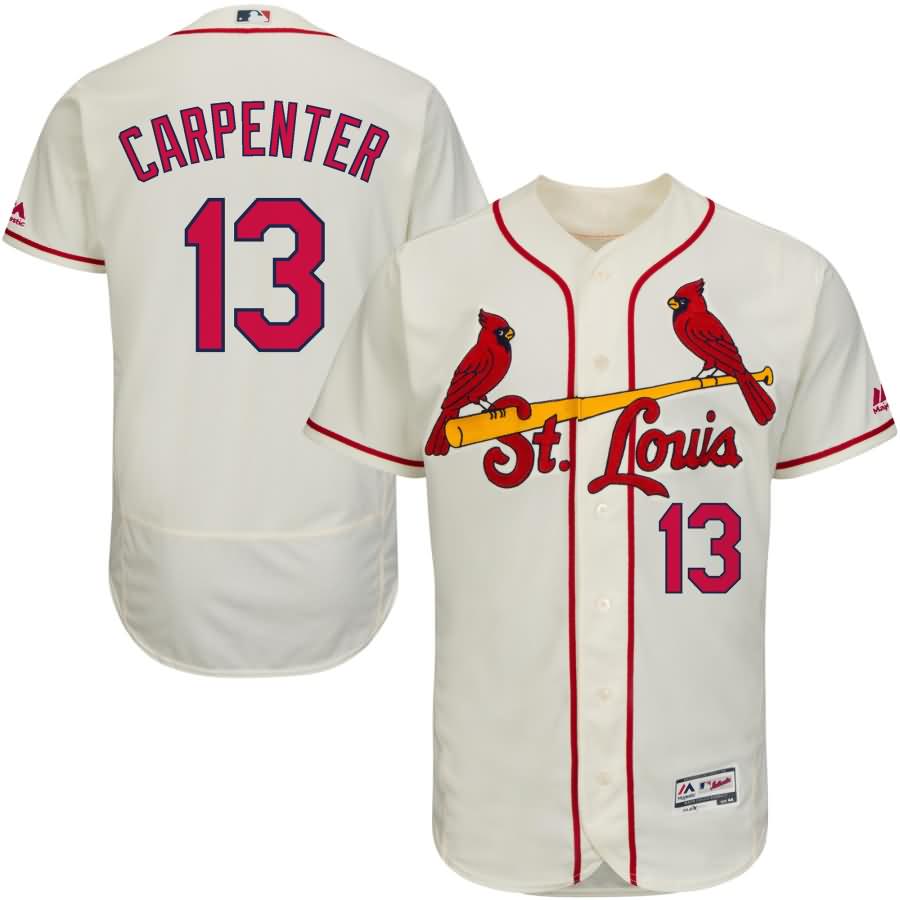 Matt Carpenter St. Louis Cardinals Majestic Alternate Flex Base Authentic Collection Player Jersey - Ivory