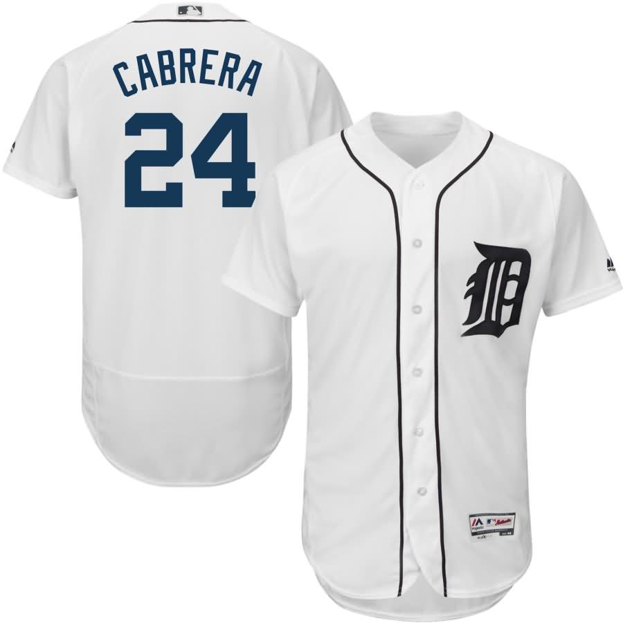 Miguel Cabrera Detroit Tigers Majestic Home Flex Base Authentic Collection Player Jersey - White