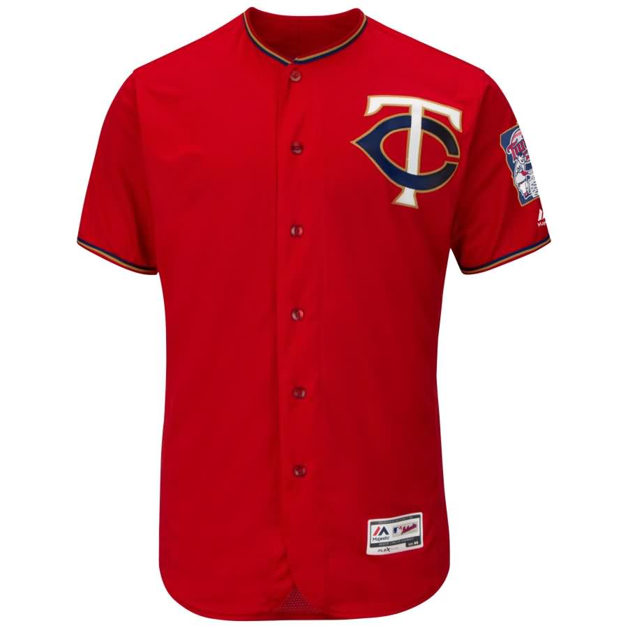 Miguel Sano Minnesota Twins Majestic Alternate Flex Base Authentic Collection Player Jersey - Scarlet