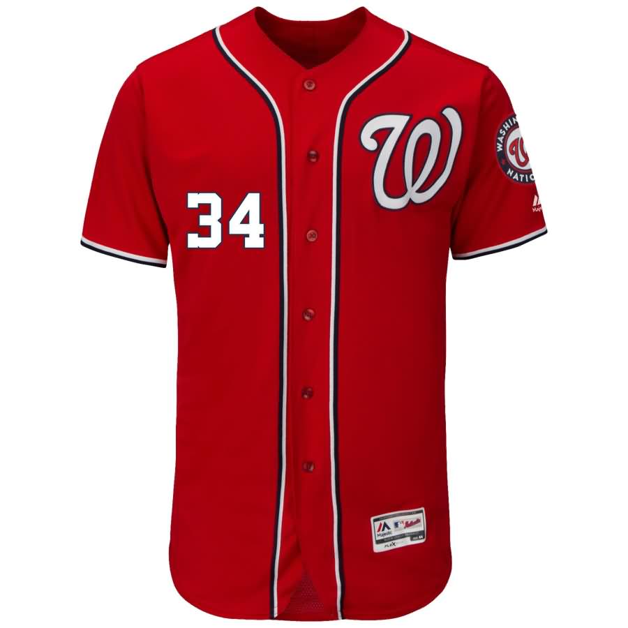 Bryce Harper Washington Nationals Majestic Alternate Flex Base Authentic Collection Player Jersey - Scarlet