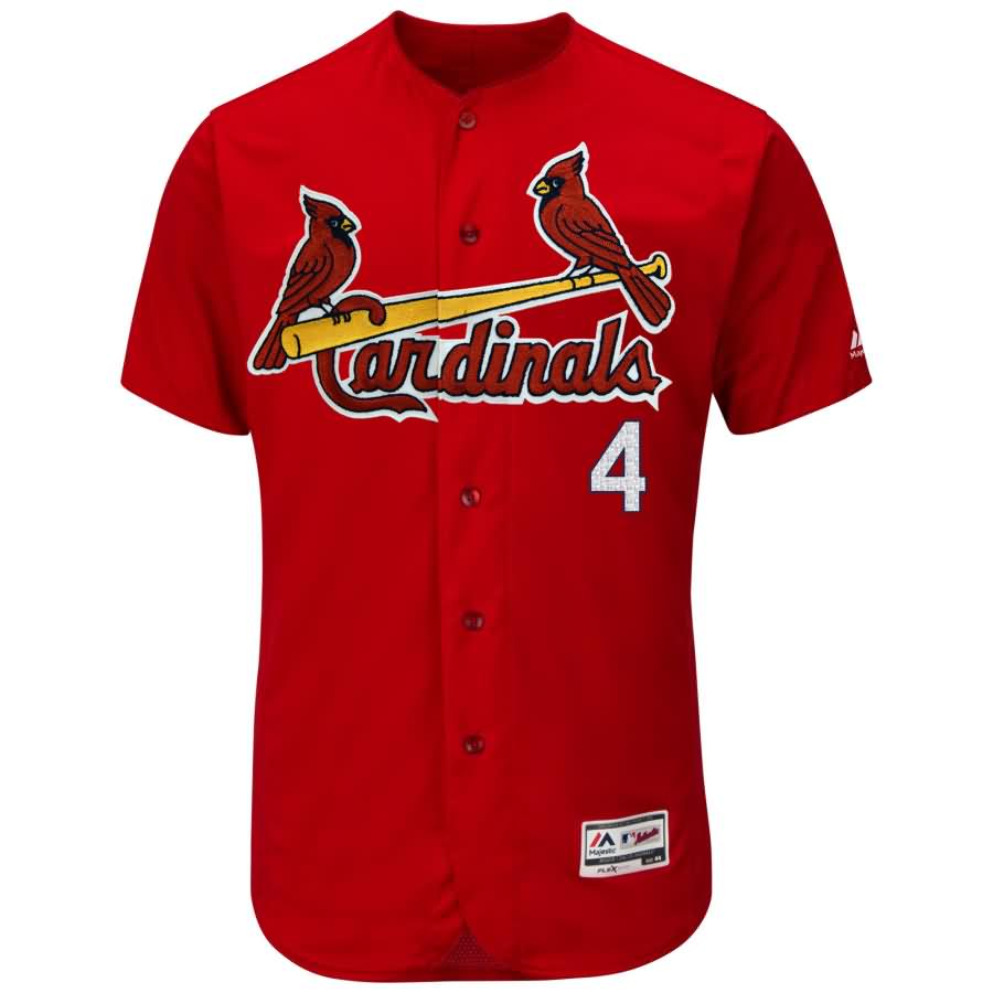 Yadier Molina St. Louis Cardinals Majestic Fashion Authentic Collection Flex Base Player Jersey - Scarlet