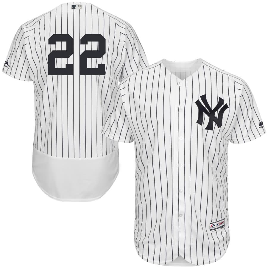 Jacoby Ellsbury New York Yankees Majestic Home Flex Base Authentic Collection Player Jersey - White/Navy