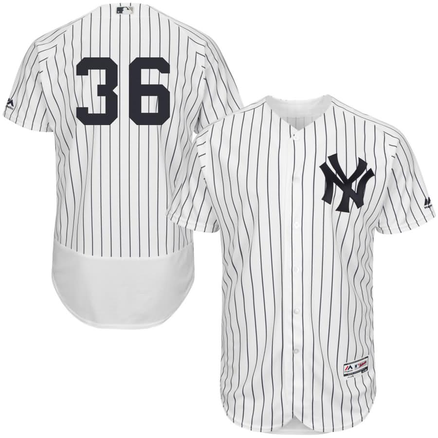 Carlos Beltran New York Yankees Majestic Home Flex Base Authentic Collection Player Jersey - White/Navy