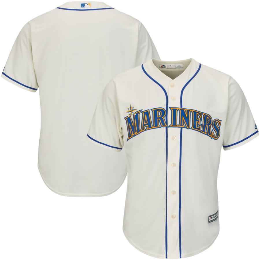 Seattle Mariners Majestic Youth Official Cool Base Jersey - Cream