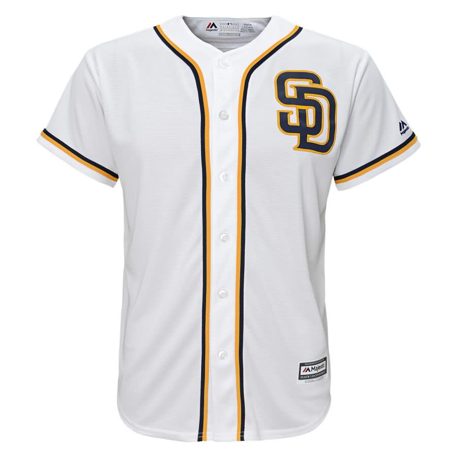 San Diego Padres Majestic Youth Official Cool Base Jersey - White