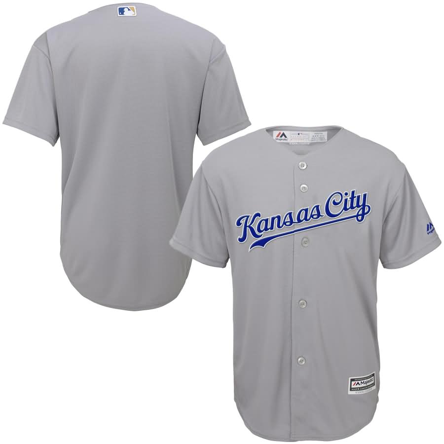 Kansas City Royals Majestic Road Youth Official Cool Base Jersey - Gray