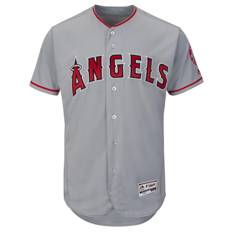 Los Angeles Angels Majestic Road Flex Base Authentic Collection Team Jersey - Gray