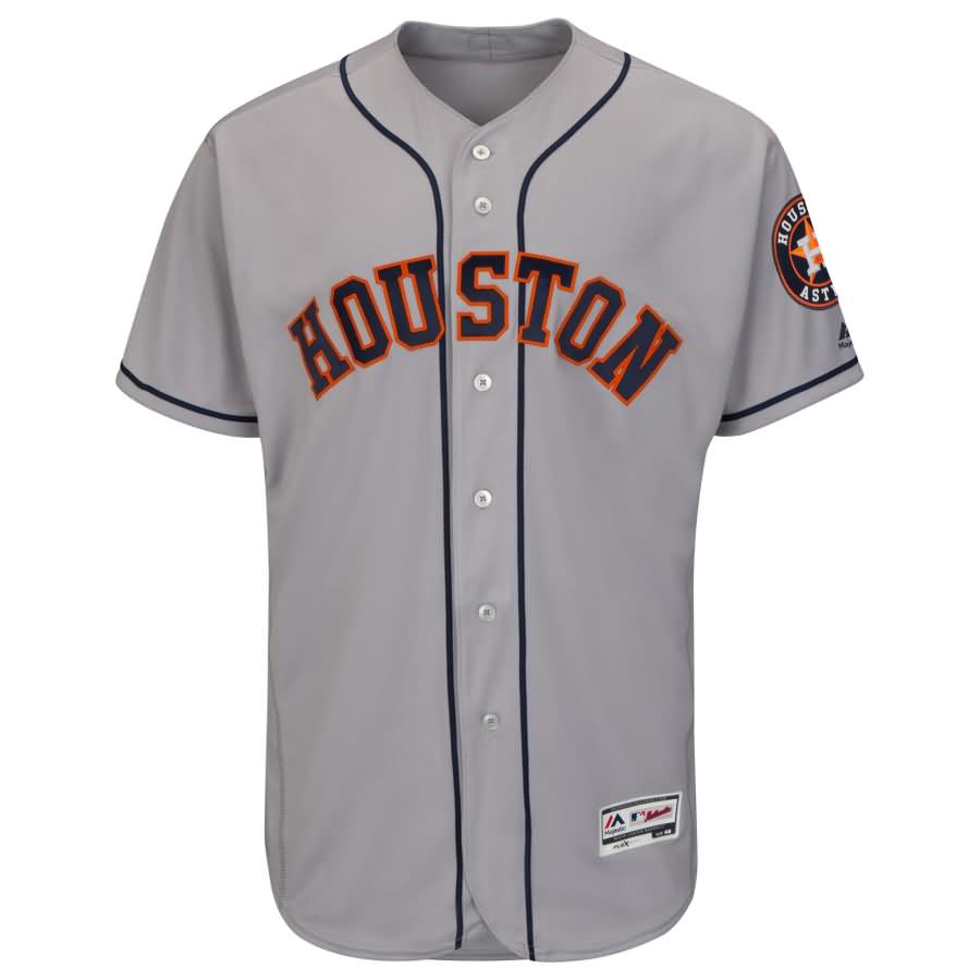 Houston Astros Majestic Road Flex Base Authentic Collection Team Jersey - Gray